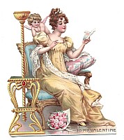 7b.1. Teacher Brundage style valentine woman and cherub.jpg